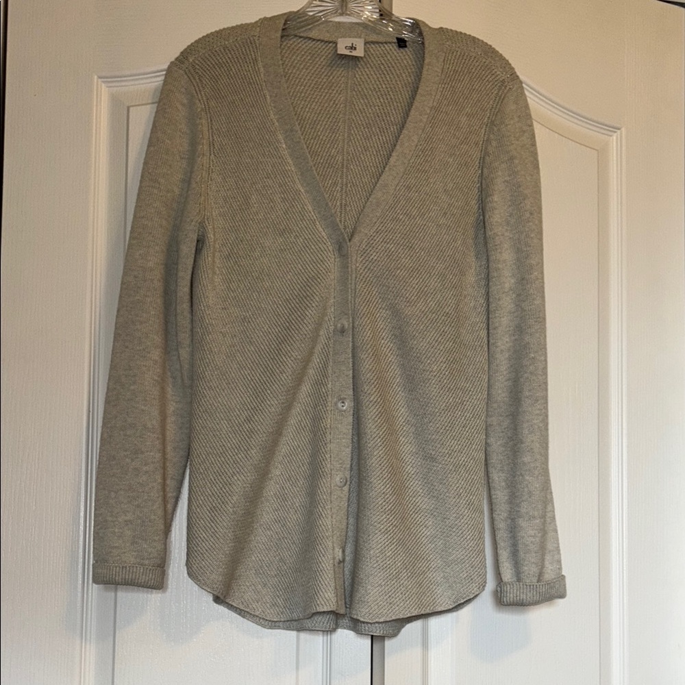 Cabi Style 3161 Shirttail Gray Cardigan Size M